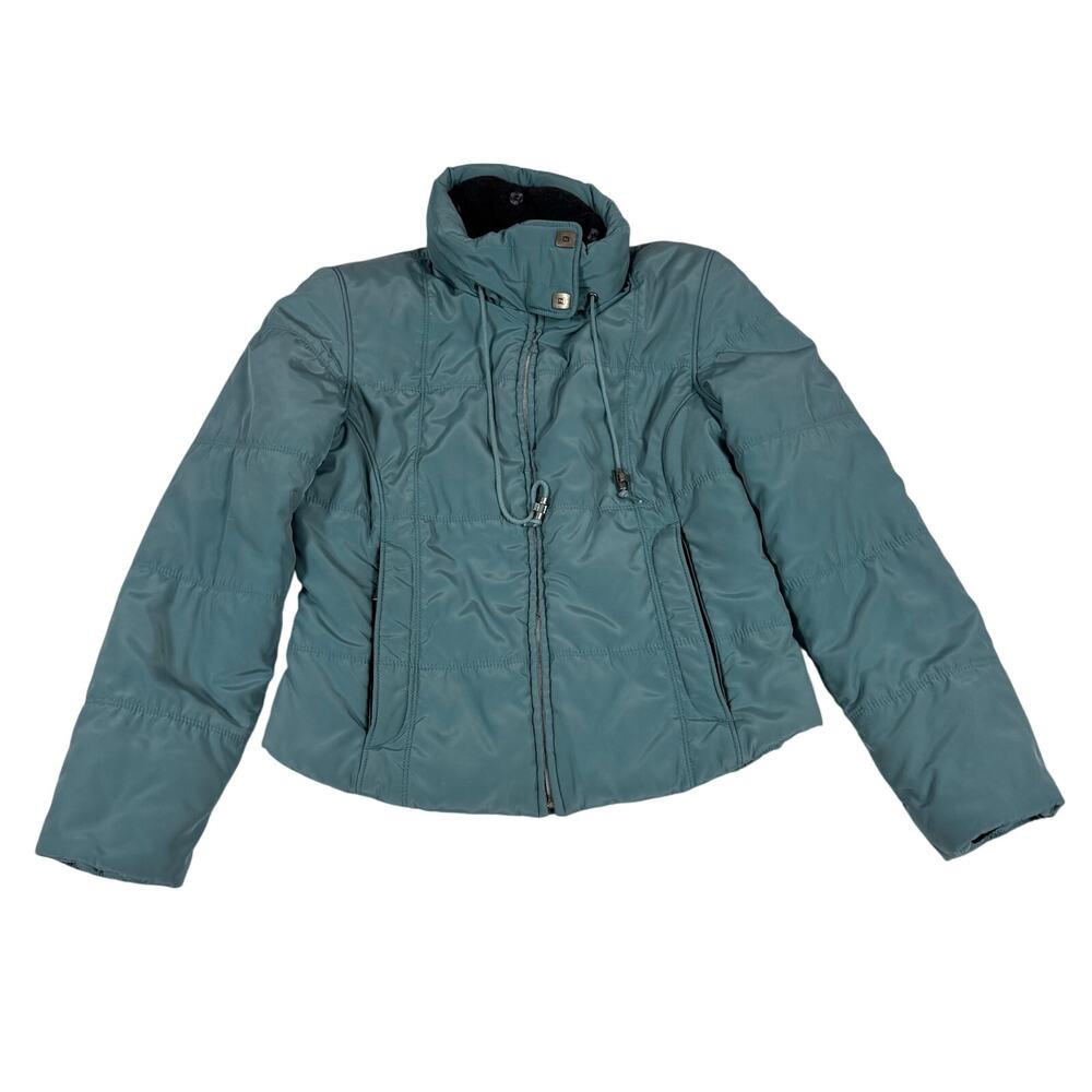 Metropolis by Couloir Women’s Coat Teal Puffer Jacket High Collar & Drawstring
